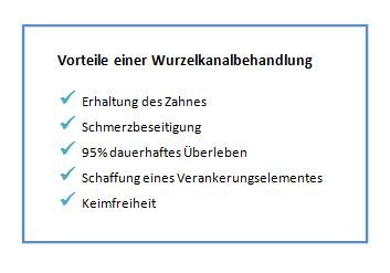 Vorteile Wurzelkanalbehandlung